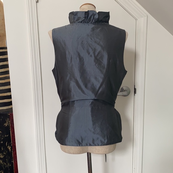 NWT!! Elizabeth Gillett Silk Taffeta Wrap Top - Picture 5 of 8